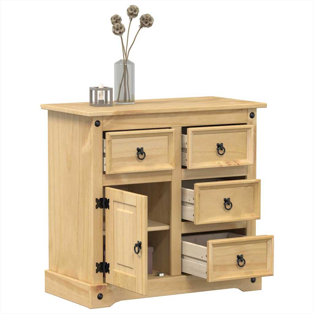 Aparador Corona Madera Maciza De Pino 87x40x76 Cm / Vetonek_0
