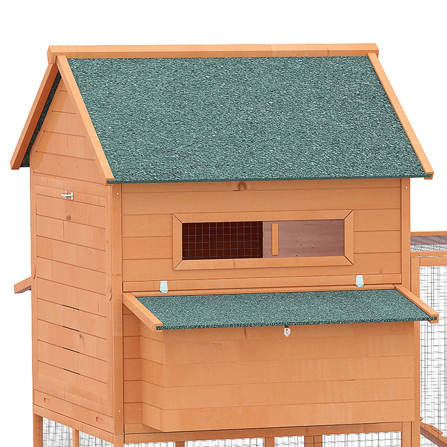 Pawhut Gallinero Exterior Madera Para 4-6 Gallinas Con 2 Nidos 347x160x150 Cm_3