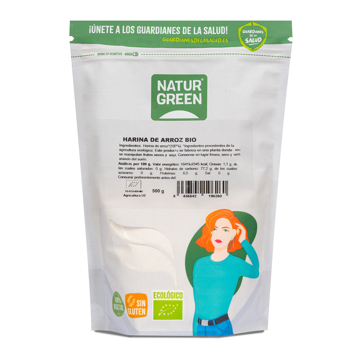 Harina de Arroz Sin Gluten NaturGreen 500g