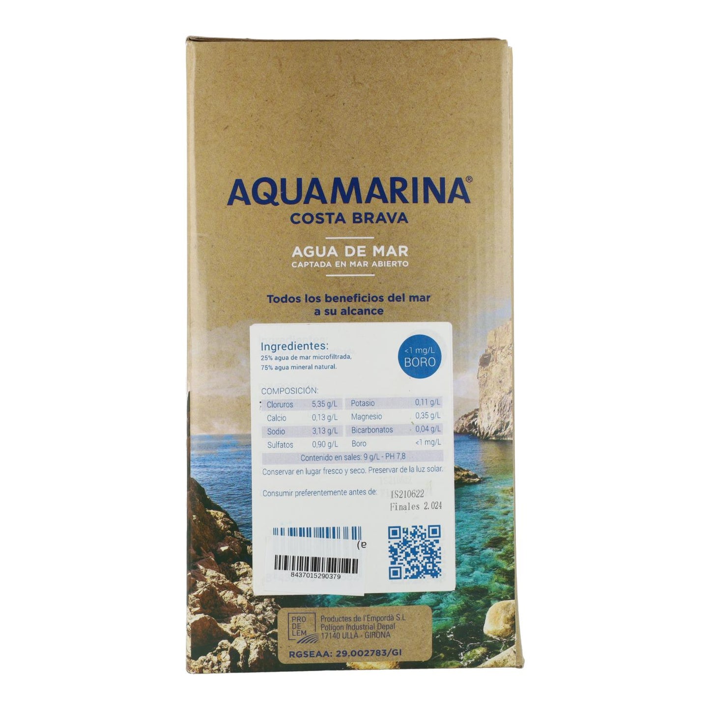 B&amp;B Aquamarina Água do Mar 5 L.