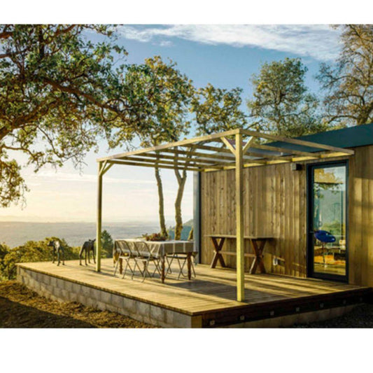 Pérgula anexa em madeira maciça Toledo Maderland