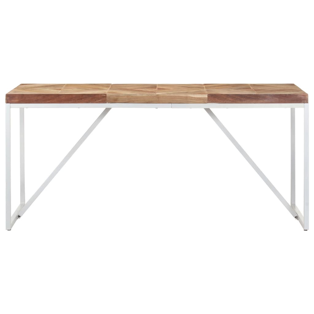 Mesa De Comedor Madera Maciza De Acacia Y Mango 160x70x76 Cm_0