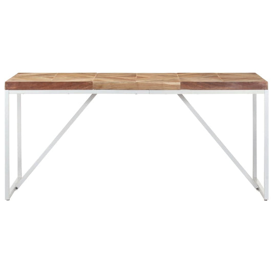 Mesa De Comedor Madera Maciza De Acacia Y Mango 160x70x76 Cm_0