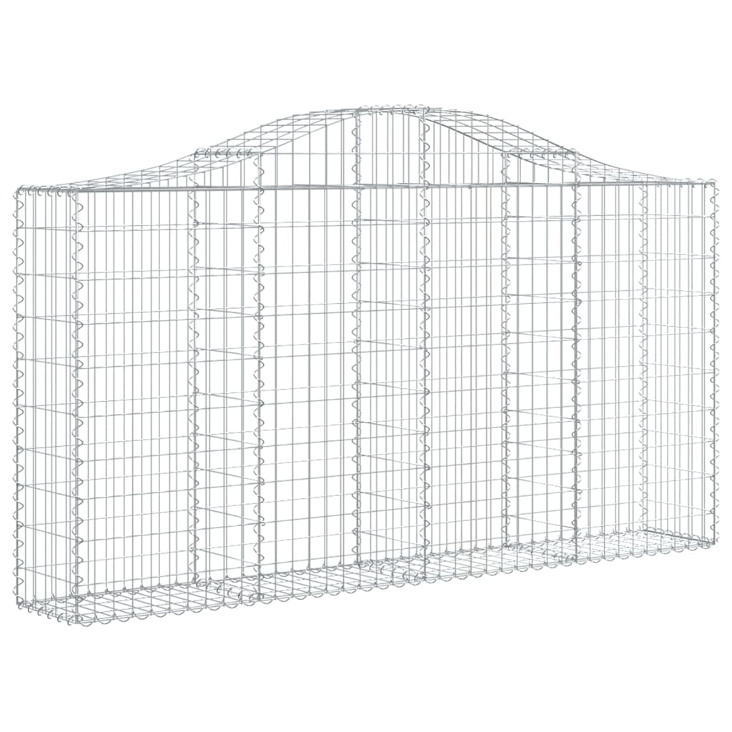 Cestas De Gaviones 3 Uds Forma De Arco Hierro 200x30x100/120 Cm_2