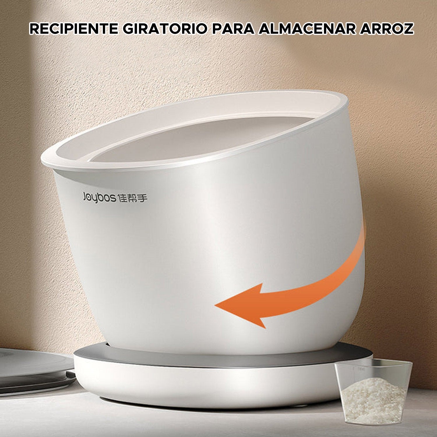 Joybos - Bote De Almacenamiento De Grano Giratorio_5