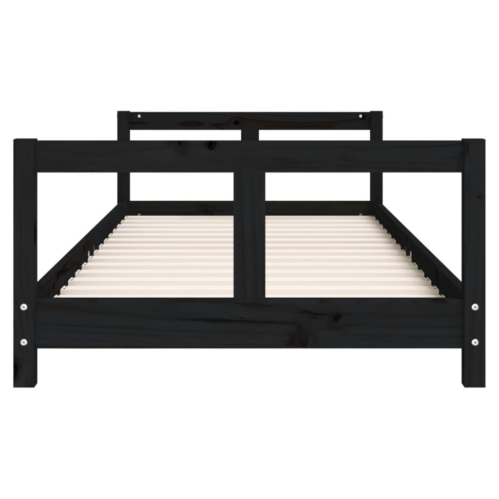 Vidaxl Estructura De Cama Para Niños Madera De Pino Negro 80x200 Cm_3