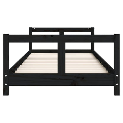 Vidaxl Estructura De Cama Para Niños Madera De Pino Negro 80x200 Cm_3