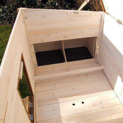 @pet Gallinero De Exterior Madera Blanco Y Marrón 136x74,5x75 Cm_4