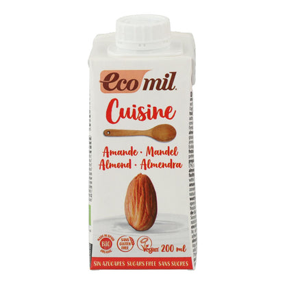 Creme Vegetal de Amêndoa sem Açúcar Bio Cuisine Nature Ecomil 200 ml