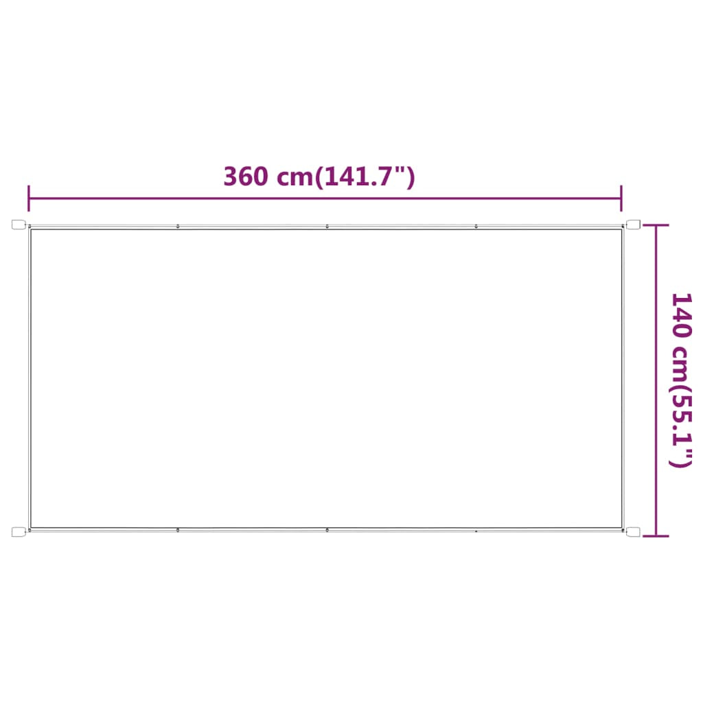 Vidaxl Toldo Vertical Beige 140x360 Cm Tela Oxford_2