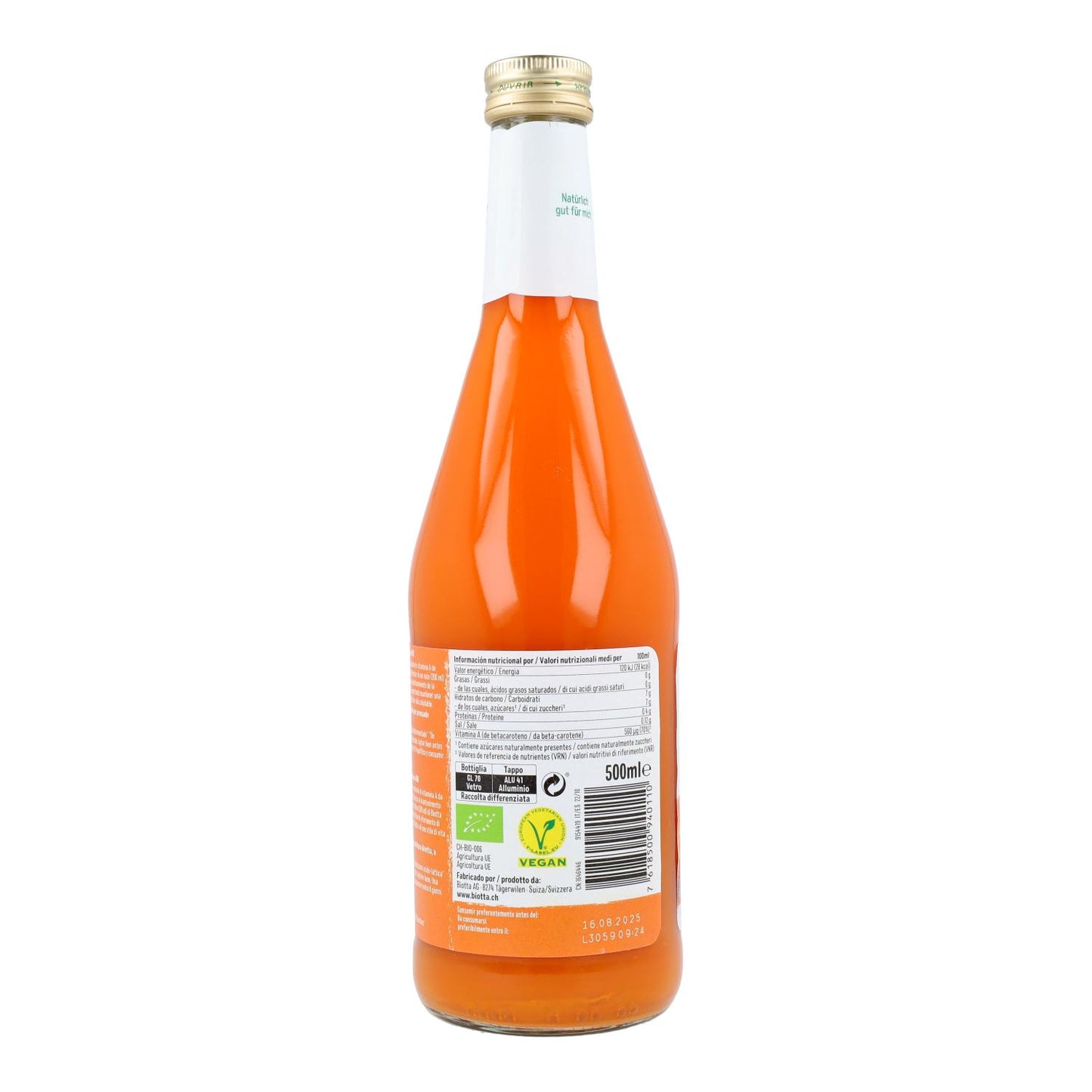 Sumo de Cenoura Biotta 500 ml