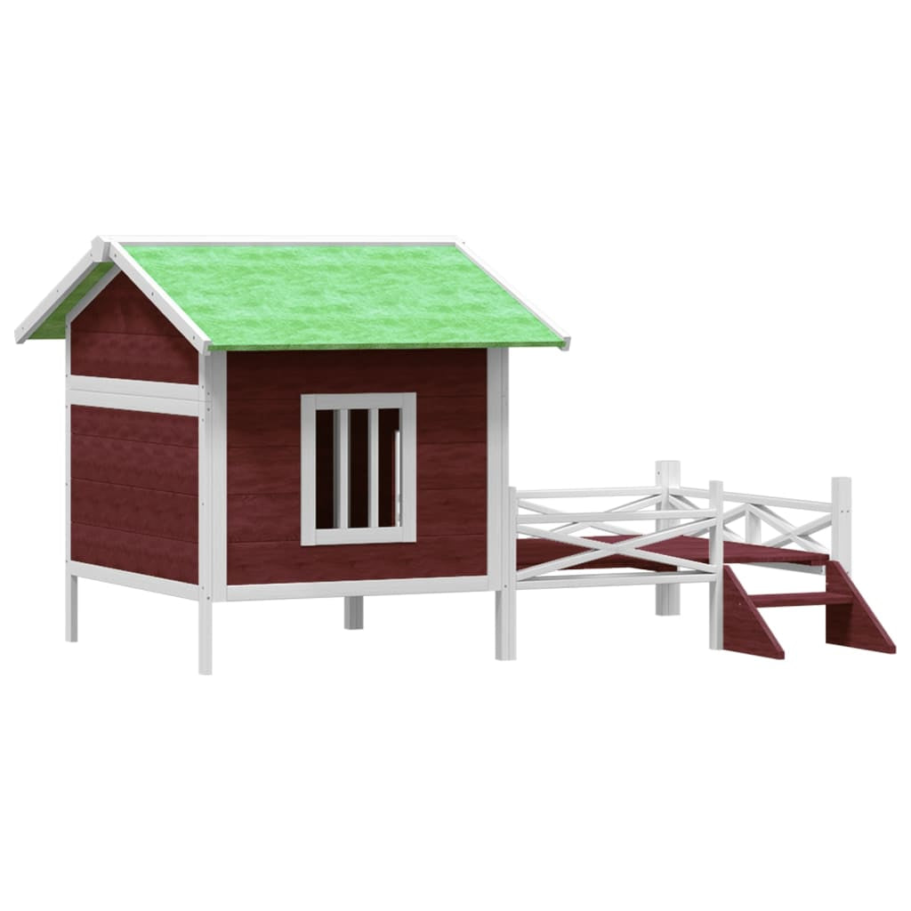 Vidaxl Caseta Para Perros Madera Maciza Pino Color Moca 159x120x88,5cm_0