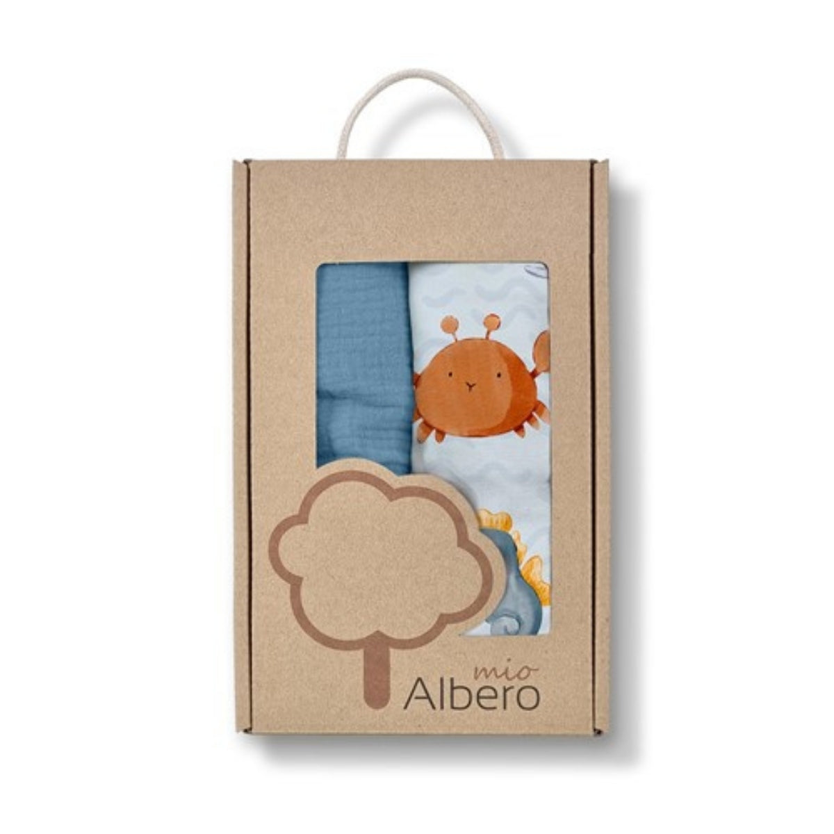 Pack 2 Bajeras Capazo Algodón Satinado Y Muselina Sea World_4