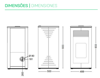 Estufa De Pellets Mekka Modelo Quadra_2