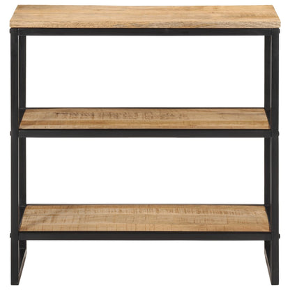 Mesa Consola Madera Maciza De Mango Rugosa 70x35x70 Cm_0