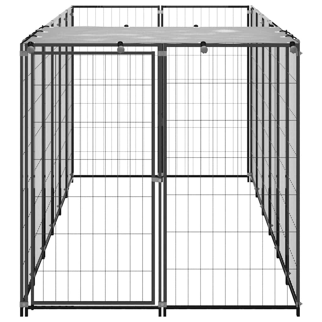 Perrera De Acero Negro 330x110x110 Cm_4