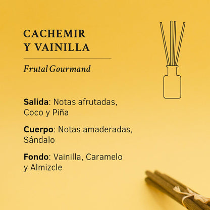 Ambientador Mikado Cachemir y Vainilla 1991 100 ml | Difusor de Varillas | Fragancia Dulce y Elegante | Hogar_4