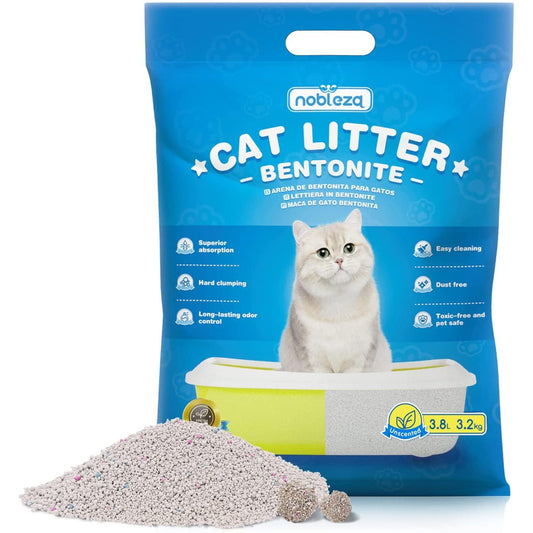 Areia aglomerante de bentonite inodora Nobleza 3,8 L para gatos 