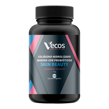 Colágeno Skin Beauty Vecos 90 Cápsulas | Antiarrugas, Piel Fime Y Elástica | Con Probióticos Y Q10_0