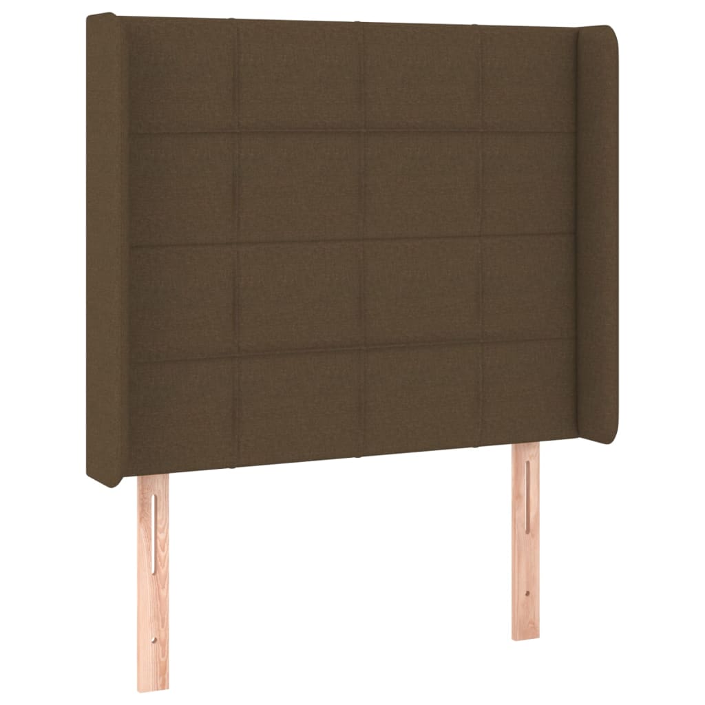 Cama Vica Home Colchón Y Luces Led Tela Marrón Oscuro 80x200cm / Vetonek_4