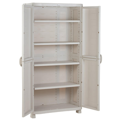 Roupeiro 4 Prateleiras 90 cm Space Saver Plastiken Bege