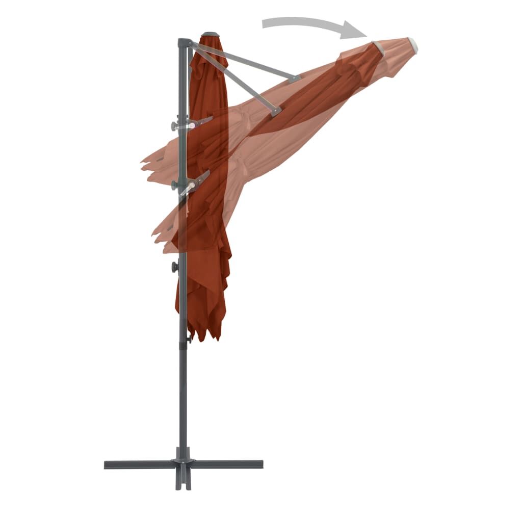 Vidaxl Sombrilla Jardín Voladiza Palo De Acero Terracota 250x250 Cm_4