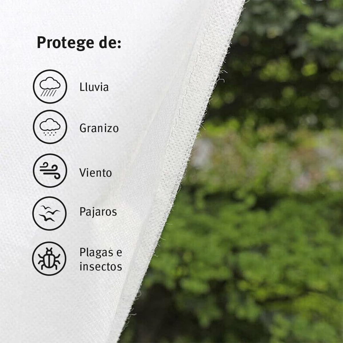 Biotop tecido de proteção das culturas contra as geadas 4 x 5 m 30 g/m².