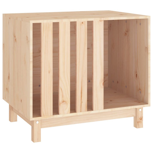 Caseta Para Perros Madera Maciza De Pino 70x50x62 Cm_0