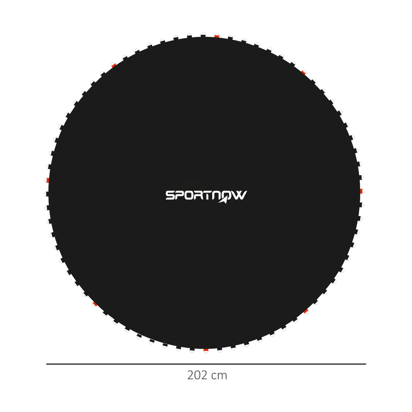 Sportnow Tapete De Repuesto Para Trampolín De 8 Pies Redondo Ø202 Cm Negro_2