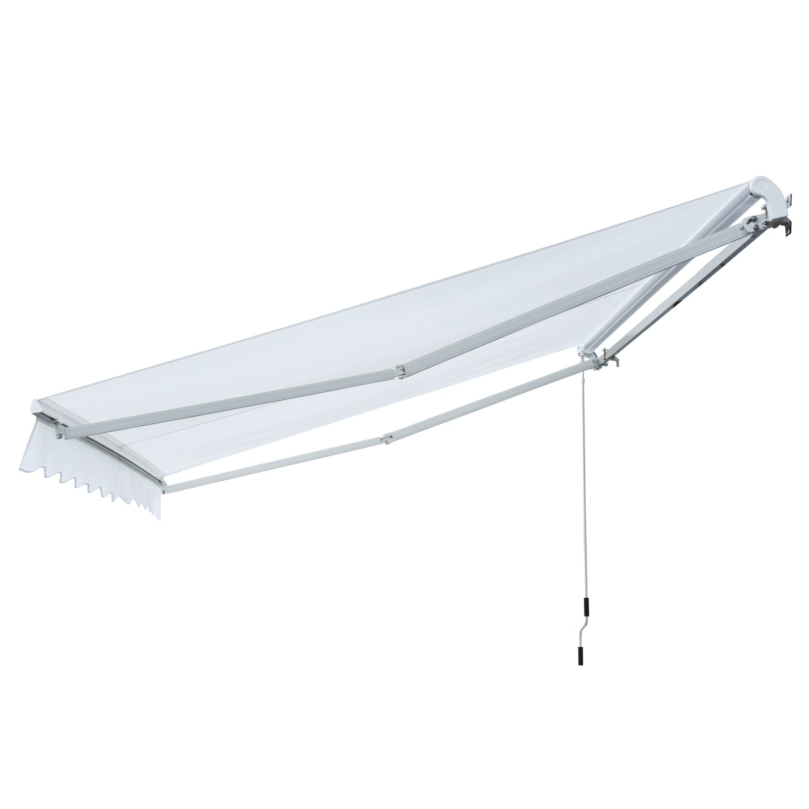 Outsunny Toldo Manual Plegable De Aluminio Ángulo Ajustable Manivela 2,95x2,5m_4
