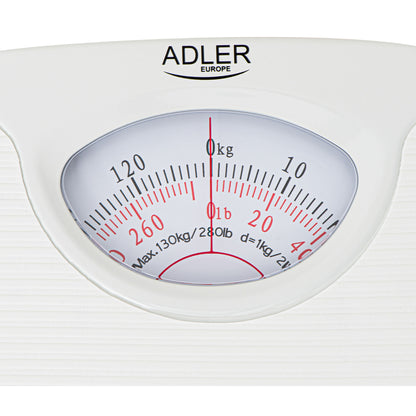 Báscula Analógica De Baño, Precisión, Mecánica, Medición Hasta 130 Kg, Sin Pilas, Fácil Uso Adler Ad8151w Blanco_4