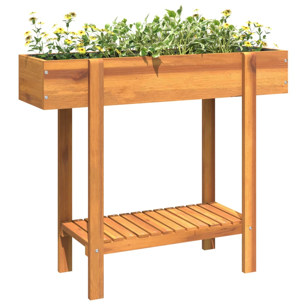 Jardinera Arriate Madera Maciza De Acacia 90x30x75 Cm_3