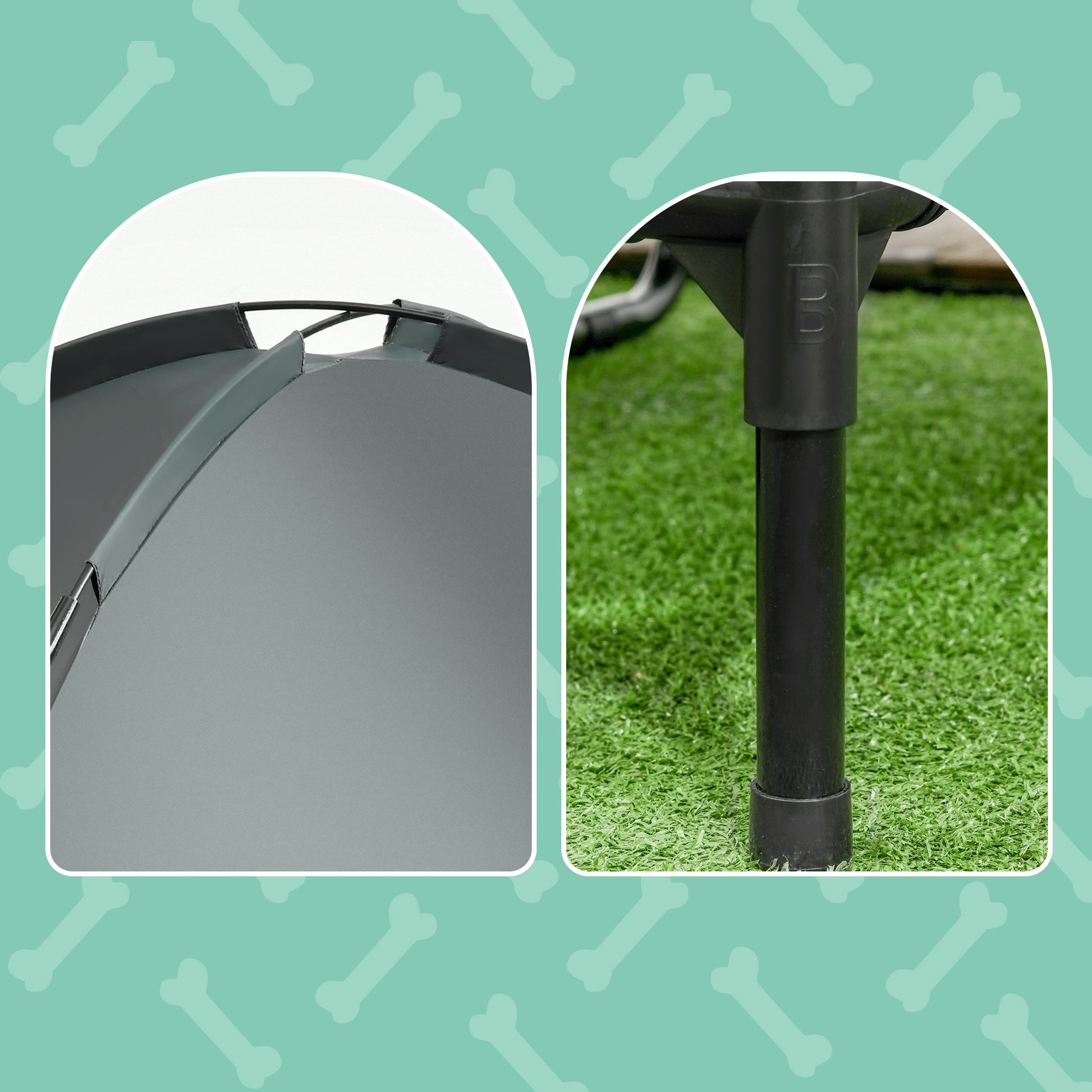 Pawhut Cama Para Mascotas Con Carpa Impermeable Para Perro Gato Exterior_3