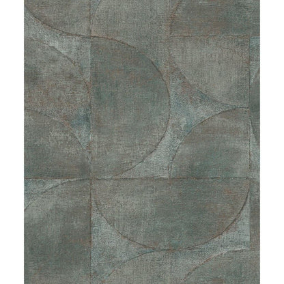 Noordwand Papel Pared Vintage Deluxe Graphic Circle Look Gris Marrón_0