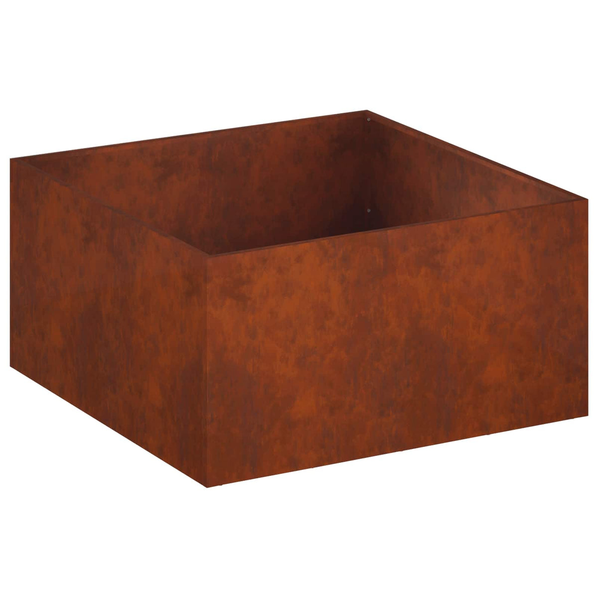 Macetero De Jardín 2 Uds. Oxidado 80 X 80 X 40 Cm Acero Oxidado_3