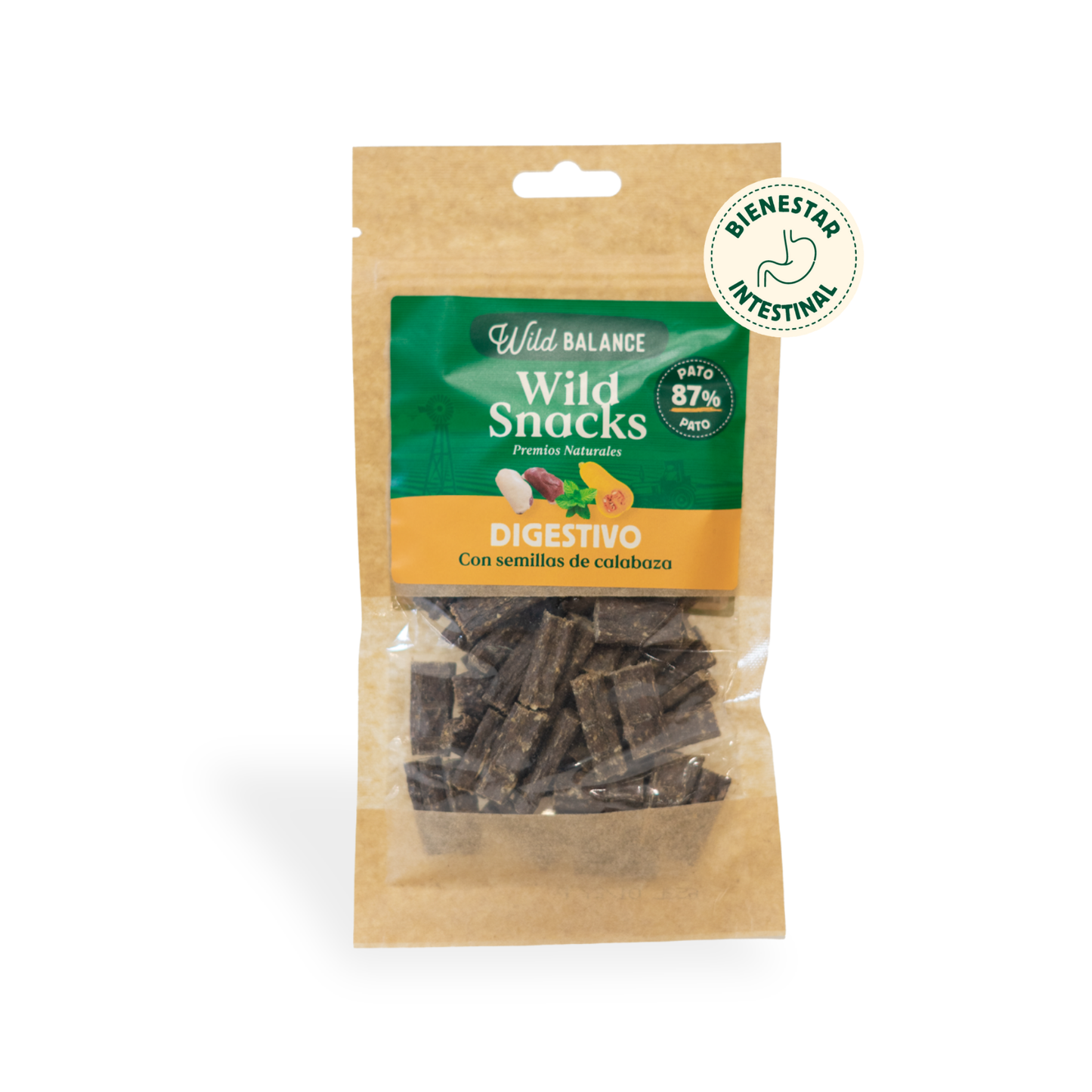 Sementes de abóbora digestivas Wild Snacks Wild Balance