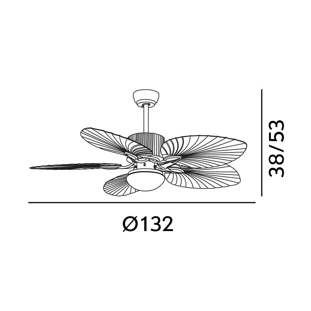 Ventilador Dc 26w Colla Blanco 5aspas Haya 132d 6velocidades 2950lm 3000-4000-6000k Remoto-temporizador-memoria_3
