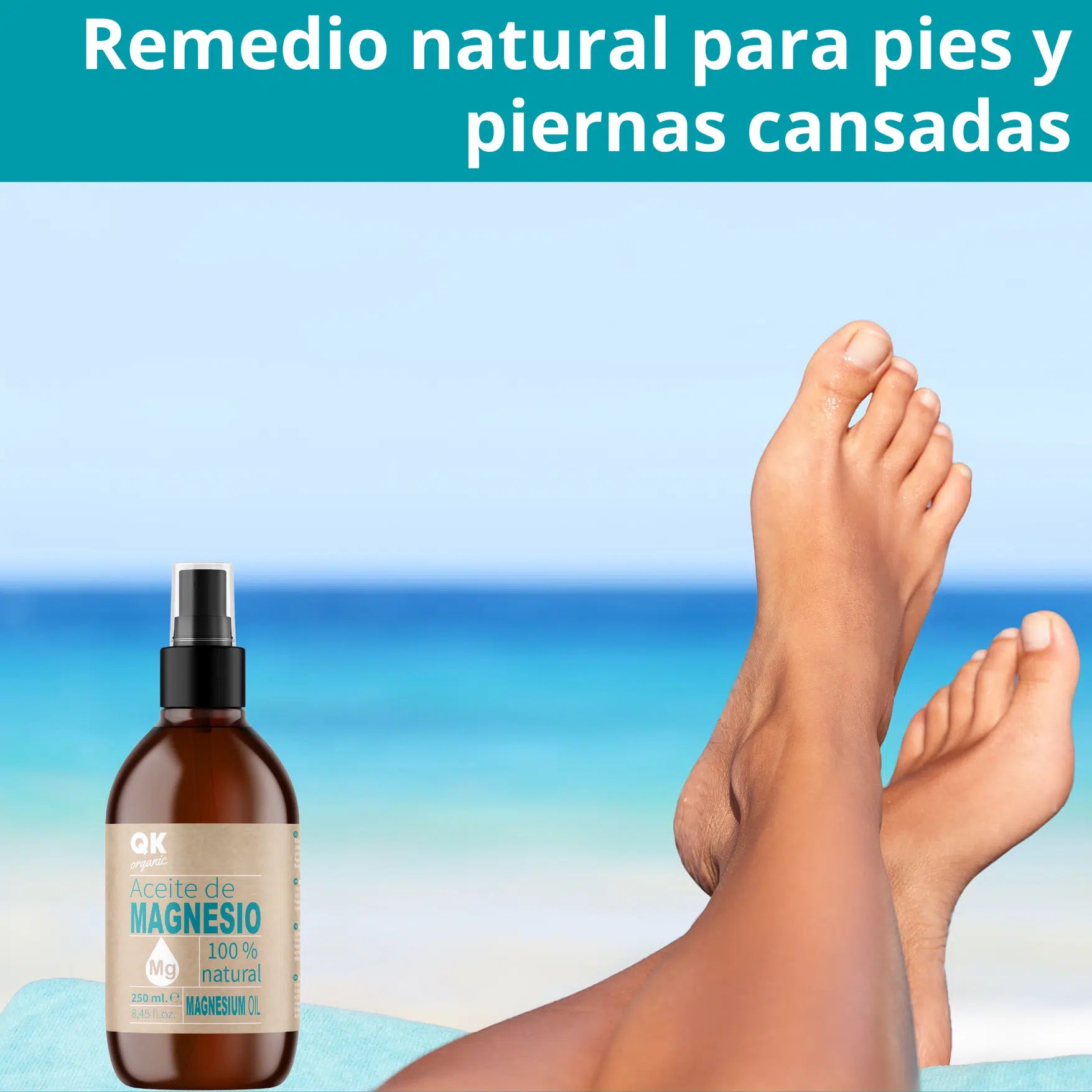 QKnatur - Aceite De Magnesio Spray Bio 100% Puro 250ml. - Para Deportistas, Relajación Muscular y Dormir Bien_4