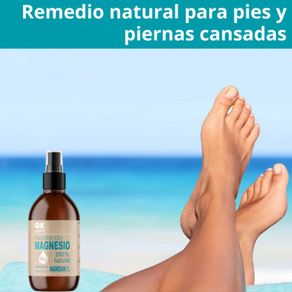 QKnatur - Aceite De Magnesio Spray Bio 100% Puro 250ml. - Para Deportistas, Relajación Muscular y Dormir Bien_4