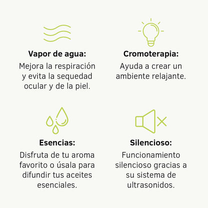 Brumizador Ultrasónico 100 ml SYS Aromas | Humidificador Compacto | Difusor Aromaterapia | Luz Led_2