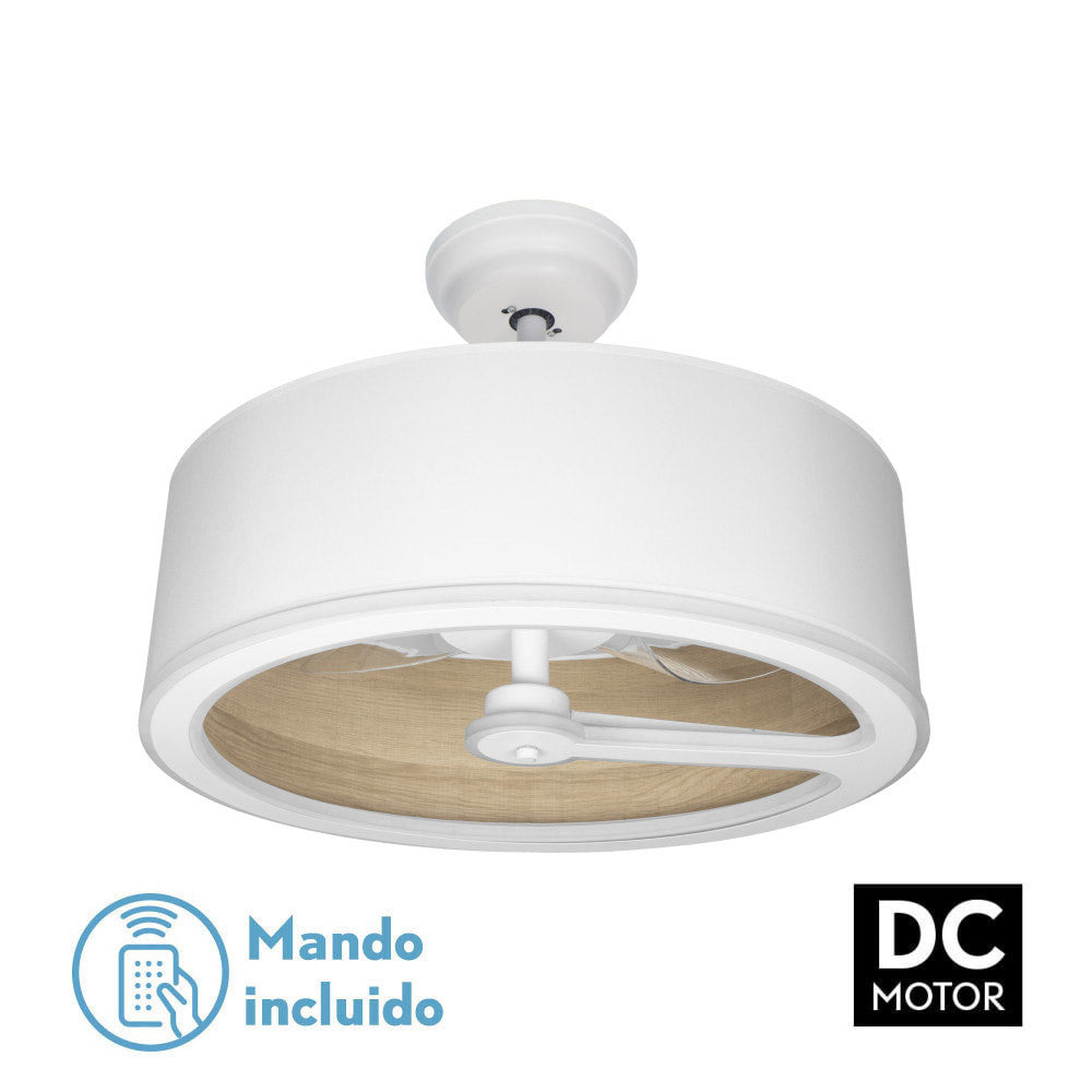 Ventilador Dc Tatiana 110w Blanco/mad.clara 3 Aspas 62d 3000-4000-6000k 9350lm Remoto,memoria,temporizador_0