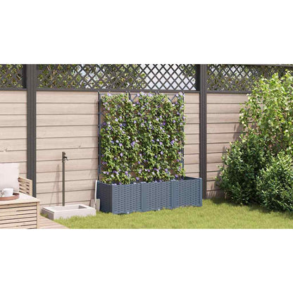 Macetero De Jardín 3 Uds. Gris Claro 120 X 40 X 143 Cm Pp_3