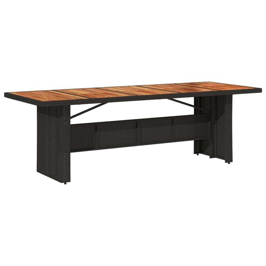Set De Comedor Jardín 11 Pzas Con Cojines Ratán Sintético Negro / Vetonek_0