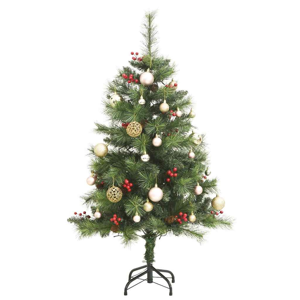 Vidaxl Árbol De Navidad Artificial Con Bisagras 150 Led Y Bolas 150 Cm_3