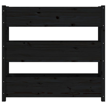 Jardinera De Madera Maciza De Pino Negro 112x25x104,5 Cm_4