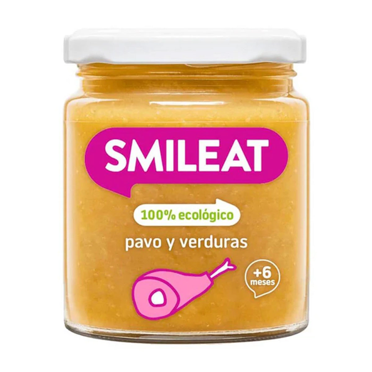 Embalagem de 12 frascos de peru e legumes biológicos Smileat +6 meses, 230g