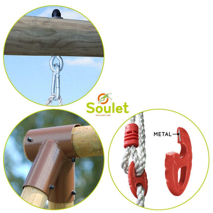 Baloiço de madeira Alizee com dois assentos Soulet