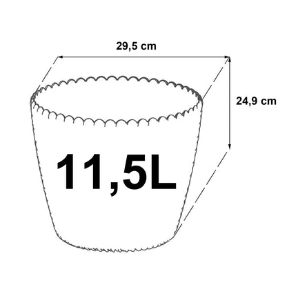 Maceta Redonda 11,5l Prosperplast Splofy De Plastico En Color Blanco, Ø29,5 X 24,9 Cm_1