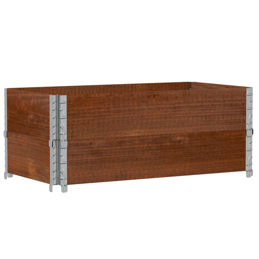 Jardinera De Madera Maciza De Pino Marrón 100x50 Cm_0