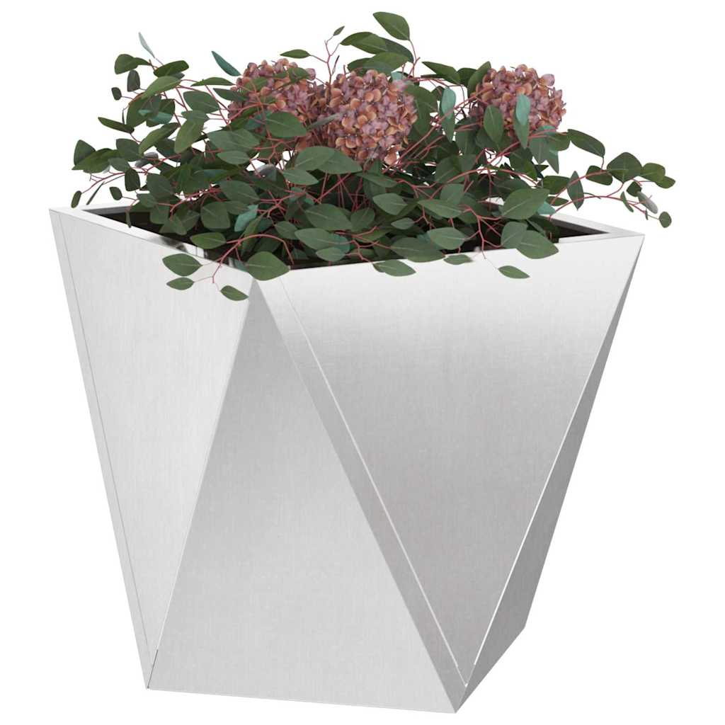 Jardinera 2 Uds. Plateado 30 X 30 X 30 Cm Acero Inoxidable_2